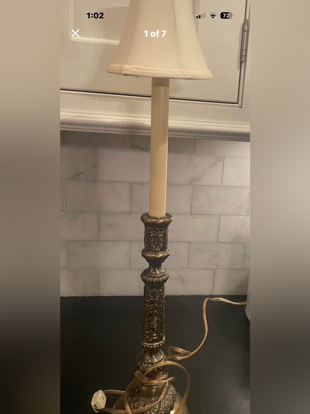 Candlestick metal Table Lamp with shade